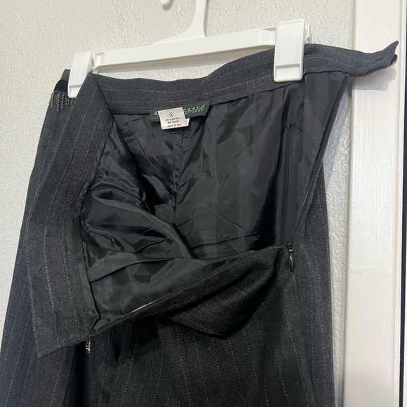 Vintage Harve Benard Charcoal Pinstripe Pants with Fringe - Picture 6 of 13